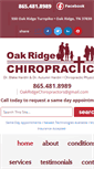 Mobile Screenshot of oakridgechiropractors.com
